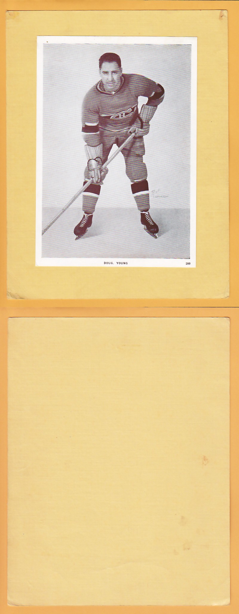1935-40 CROWN BRAND PHOTO #200 DOUG YOUNG photo
